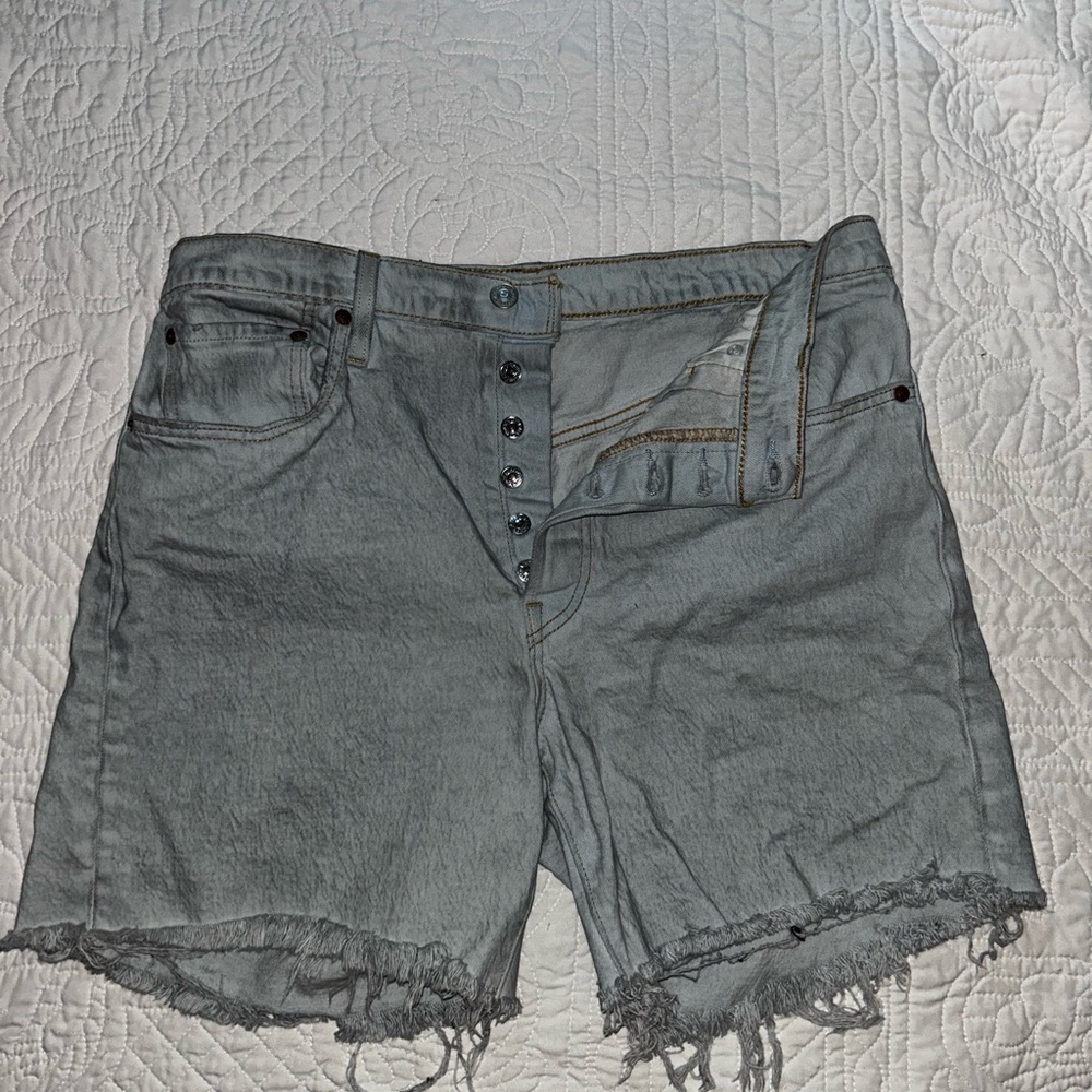 Levi's Light Gray Jean Shorts